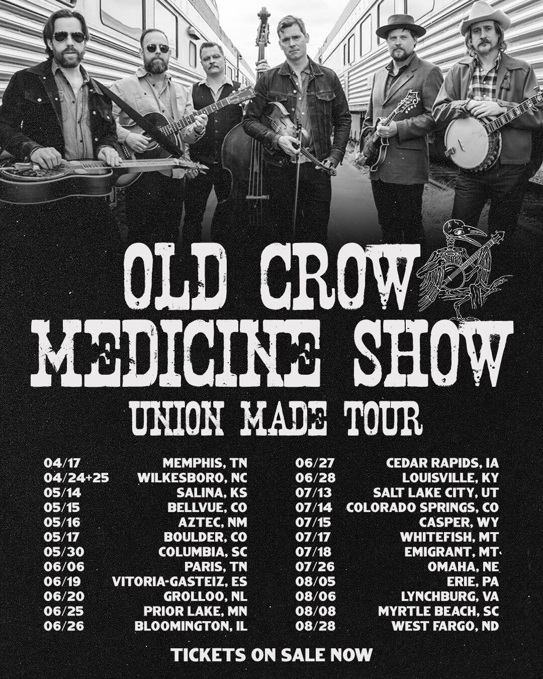 Old Crow Medicine Show Union Made Tour Poster 2026